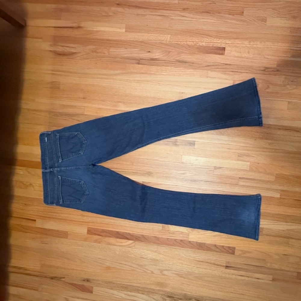 Mother Runaway High Rise Flare Leg Denim Jeans Flowers from the Storm sz 27